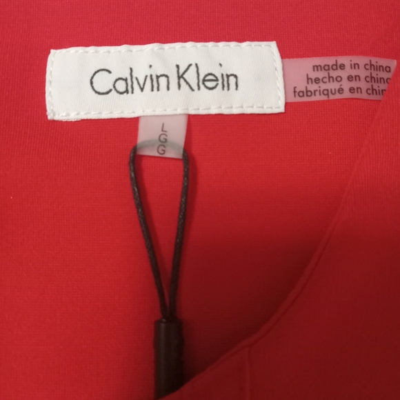 Red Sleeveless Calvin Klein Studded Top - Picture 4 of 5